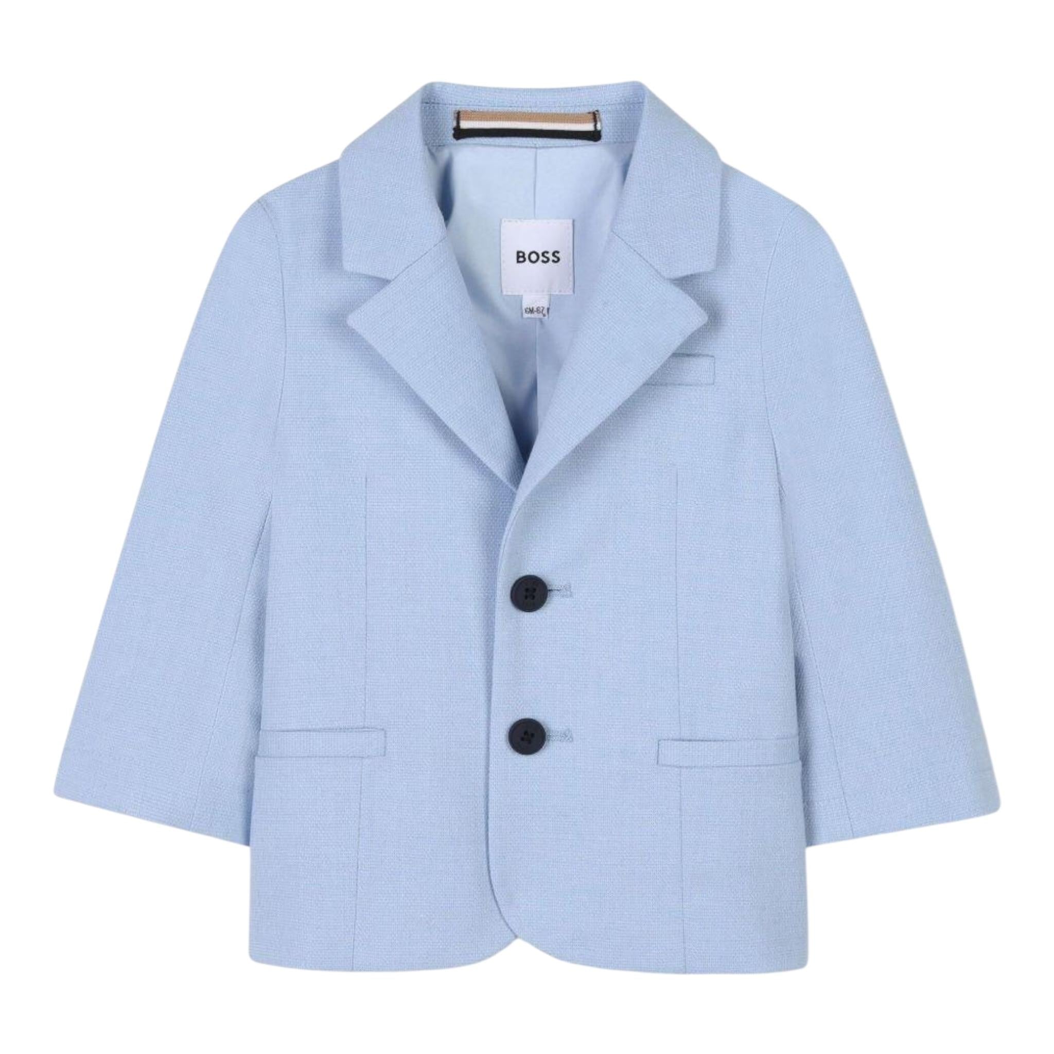 Boss Giacca Tinta Unita con Bottoni per Neonato J52117 AZZURRO BOSS 