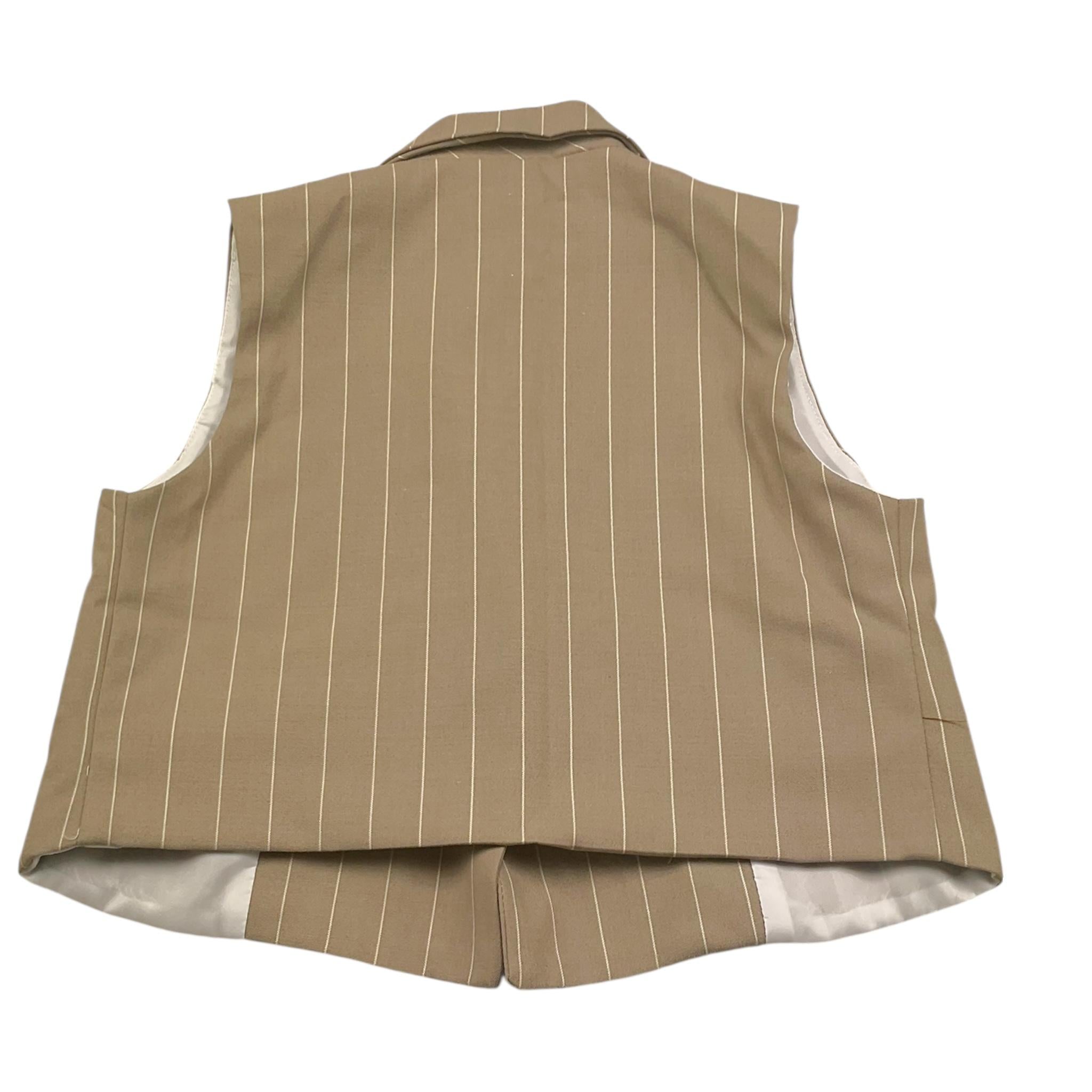 Mood_One Gilet Tinta Unita con Fantasia A Righe per Bambino BGILET FANGO MOOD_ONE 