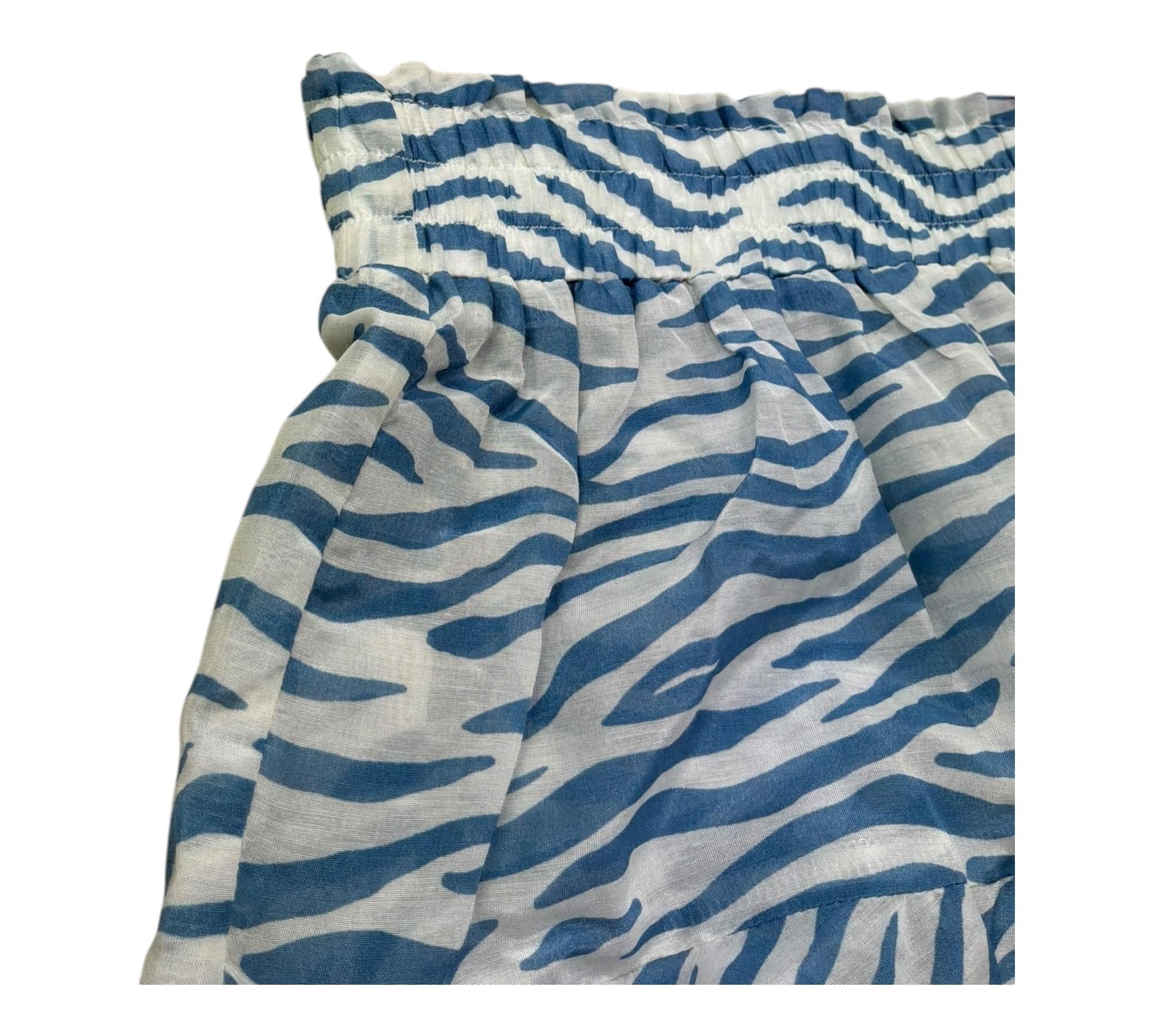 Saint Barth Gonna Fantasia Zebrata con Elastico In Vita per Bambina EIVISSA BIANCO SAINT BARTH 