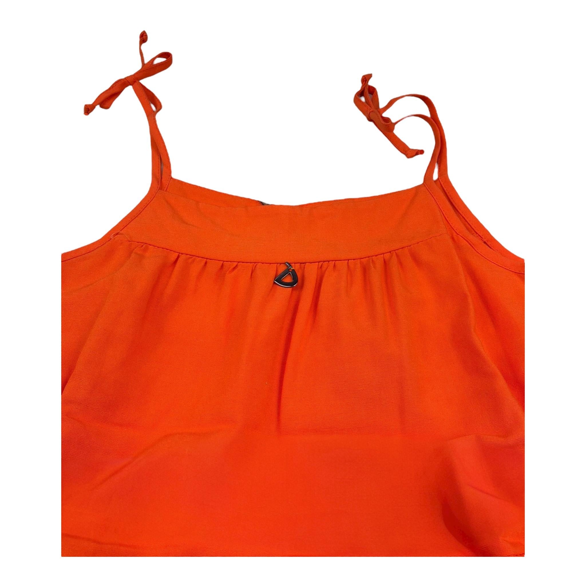 Dixie Abito Bretelline Tinta Unita per Bambina AB99300G50 ARANCIONE DIXIE 