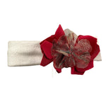 LALALU' fascia capelli tinta unita con fiore in contrasto Panna per Neonata FL12NN PANNA LALALU' 