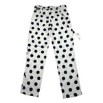 Sarabanda Pantalone Tinta Unita con Fantasia Cerchi per Bambina 0J424 BIANCO SARABANDA 