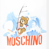 Moschino Completo 2 Pezzi T-Shirt-Bermuda Bicolore per Bambino HUG00Q BIANCO/AZZURRO MOSCHINO 