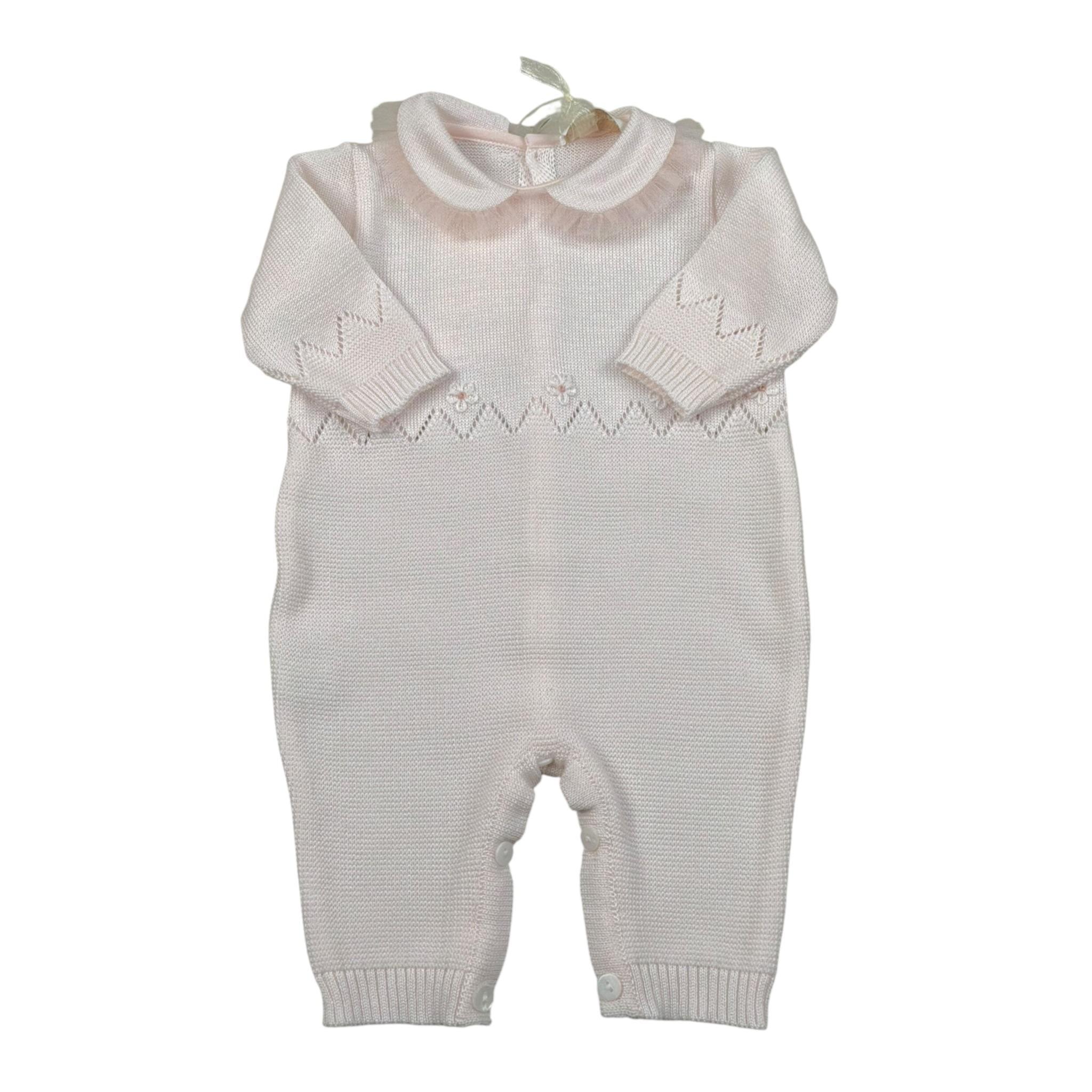 Bimbalo' Tutina Tinta Unita con Colletto per Neonata 7575 ROSA BIMBALO' 