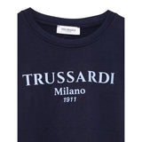 Trussardi T-Shirt Girocollo Tinta Unita con Stampa per Bambino TBP25003TSX BLU TRUSSARDI 