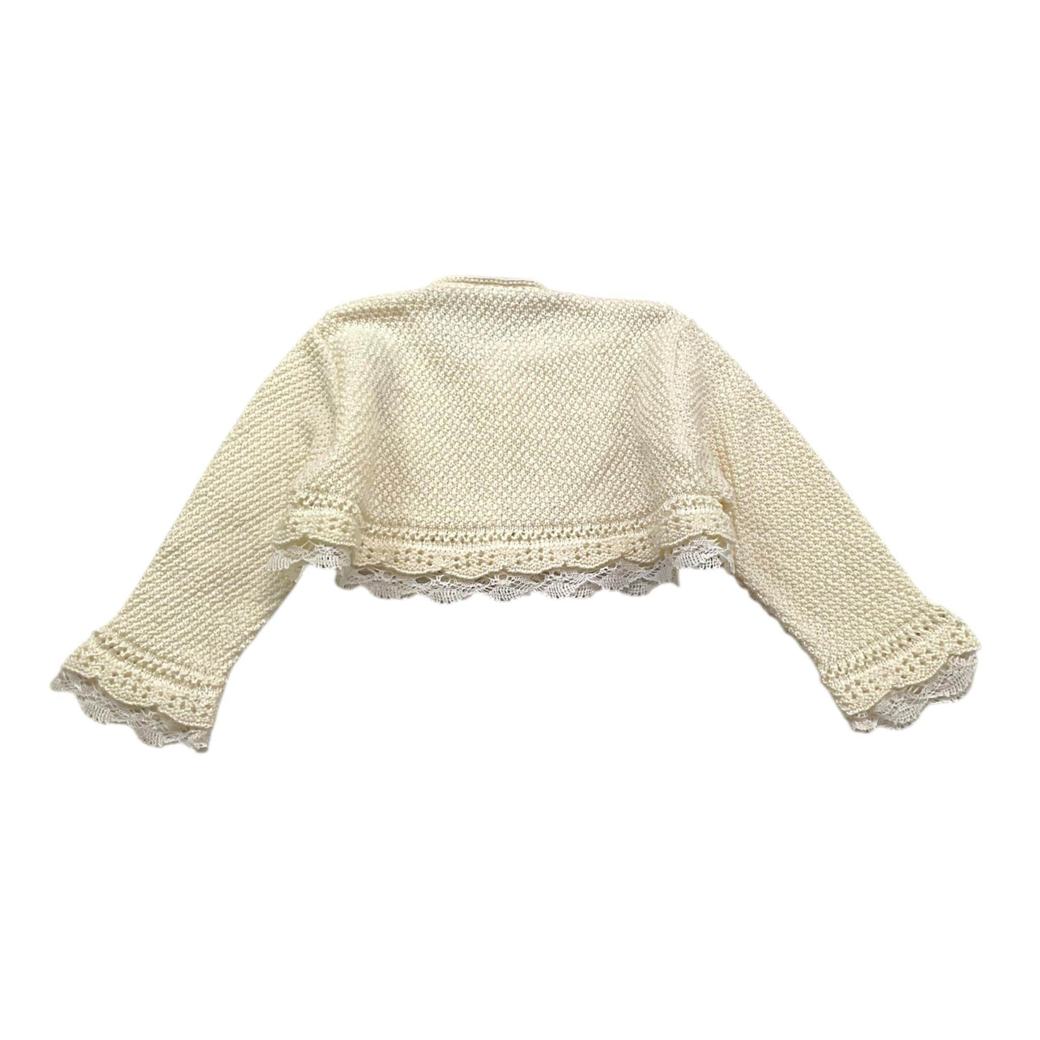 PAZ RODRIGUEZ coprispalle tinta unita con ricami Panna per Neonata 001121276 PANNA PAZ RODRIGUEZ 