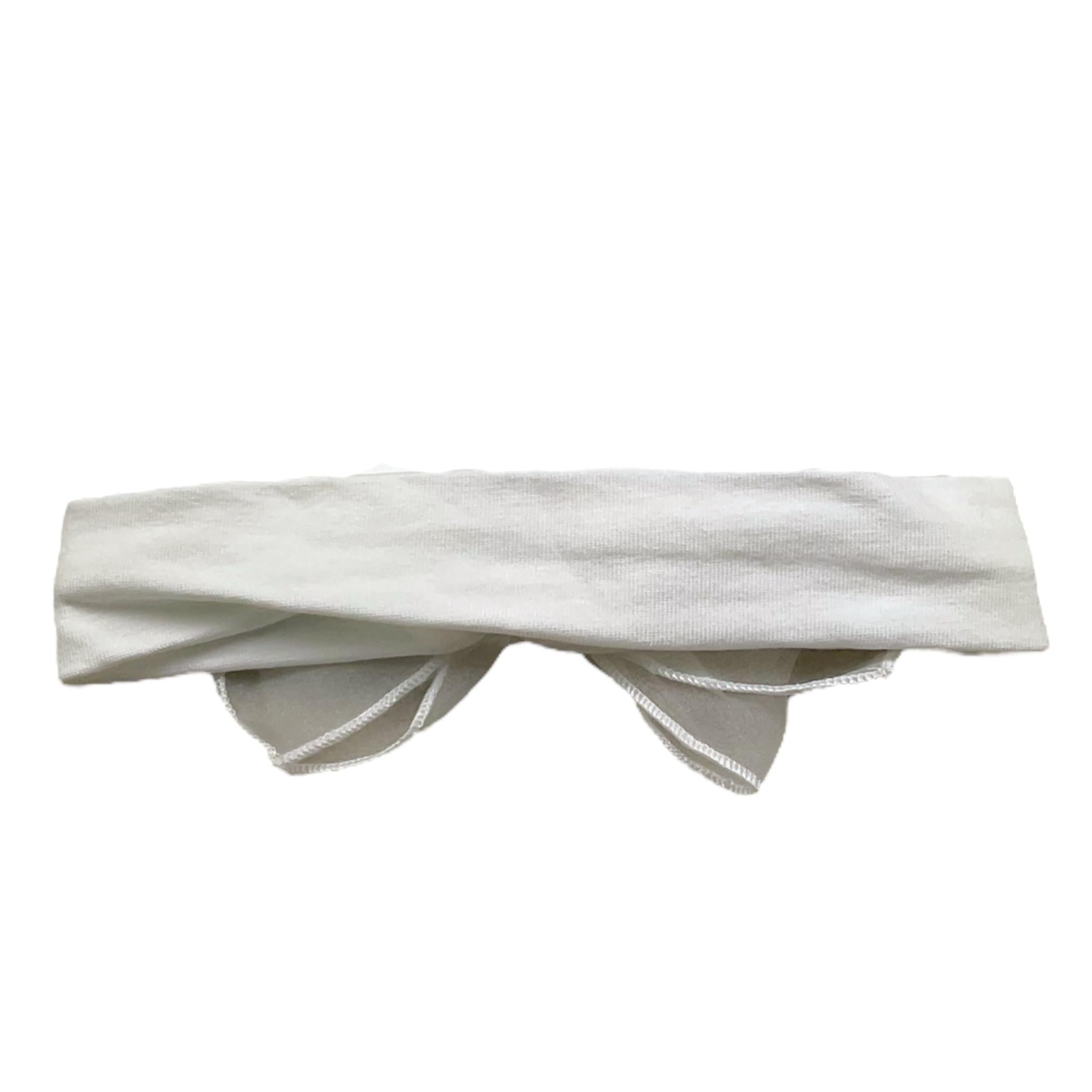 Le Bebe' Fascia Tinta Unita con Fiocco per Neonata LBG5613 BIANCO LE BEBE' 