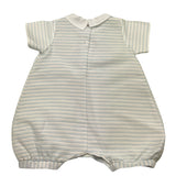 Ninnaoh Pagliaccetto Tinta Unita con Fantasia A Righe per Neonato E23256P BIANCO NINNAOH 