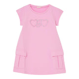 Liu Jo Abito Mezza Manica Tinta Unita con Logo per Neonata KA5017N ROSA LIU JO 