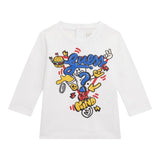 GUESS shirt girocollo tinta unita con stampa Bianco per Neonato I4YI02K8HM4X BIANCO GUESS 