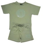 Moschino Completo 2 Pezzi Short-T-Shirts per Bambino HUG00Y VERDE MOSCHINO 