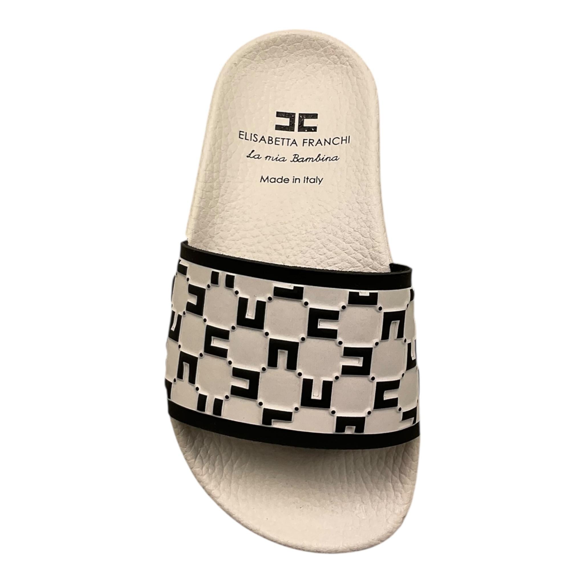 Elisabetta Franchi Ciabatte Tinta Unita con Logo per Bambina F3A0E0075 BIANCO ELISABETTA FRANCHI 