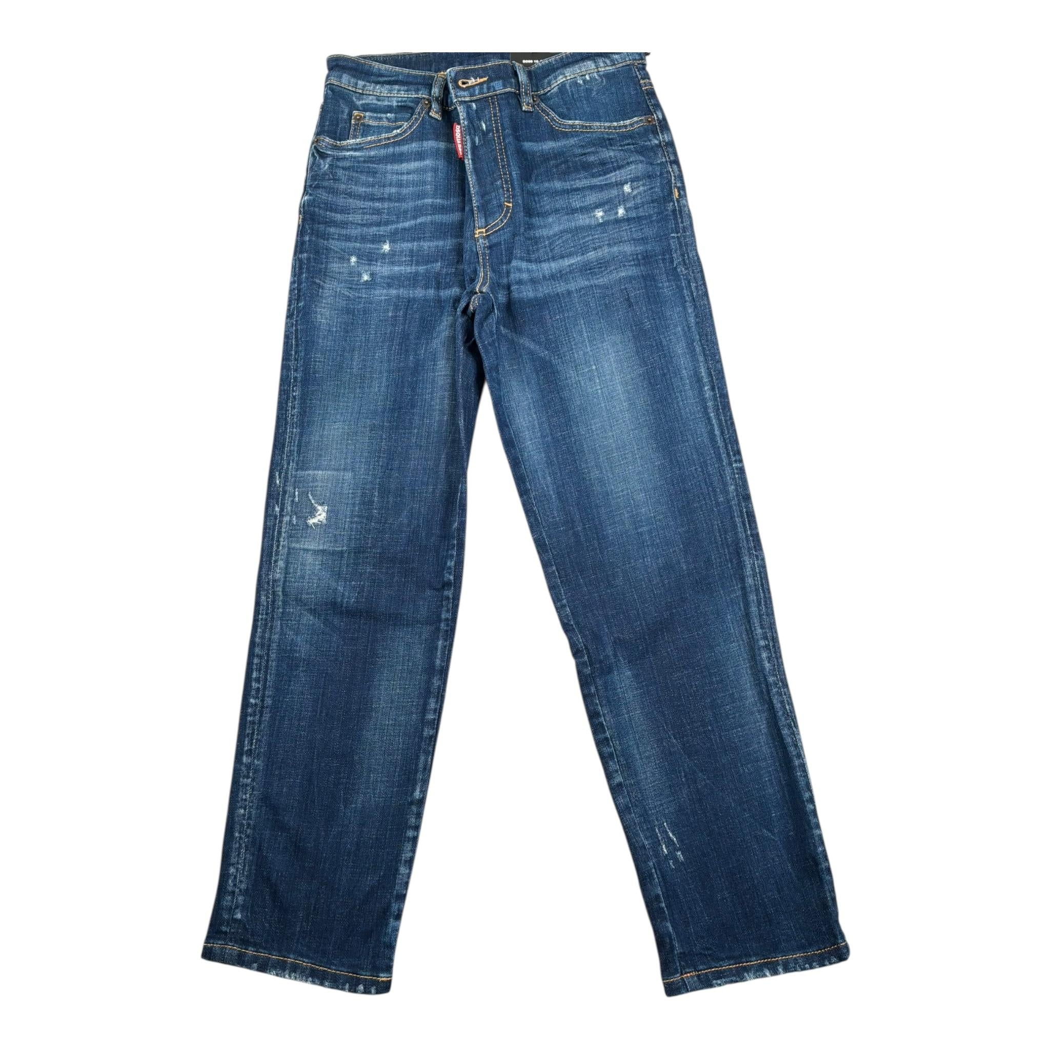 Dsquared2 Jeans Tinta Unita con Tasche per Bambino DQ2241D BLU DSQUARED2 