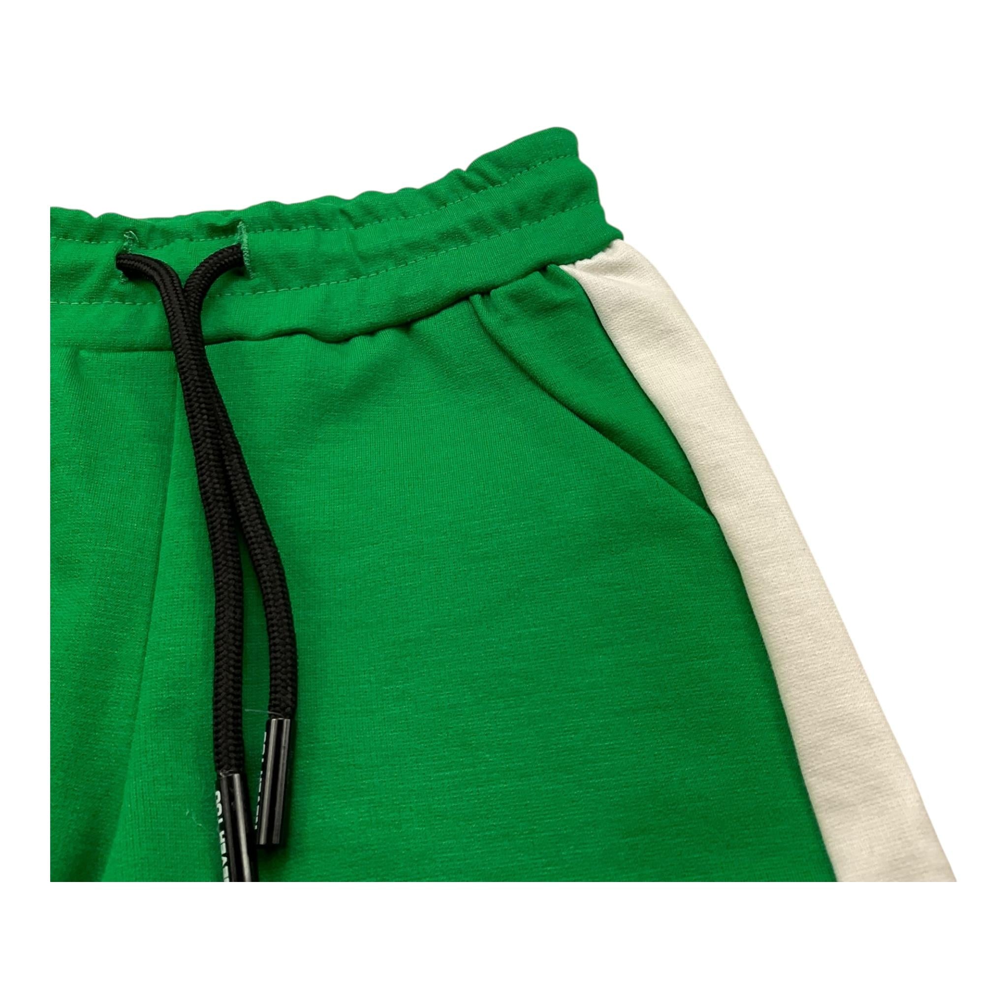 NEVER TOO pantalone bicolore modello tuta con elastico in vita Verde per Neonato NT2174N VERDE NEVER TOO 