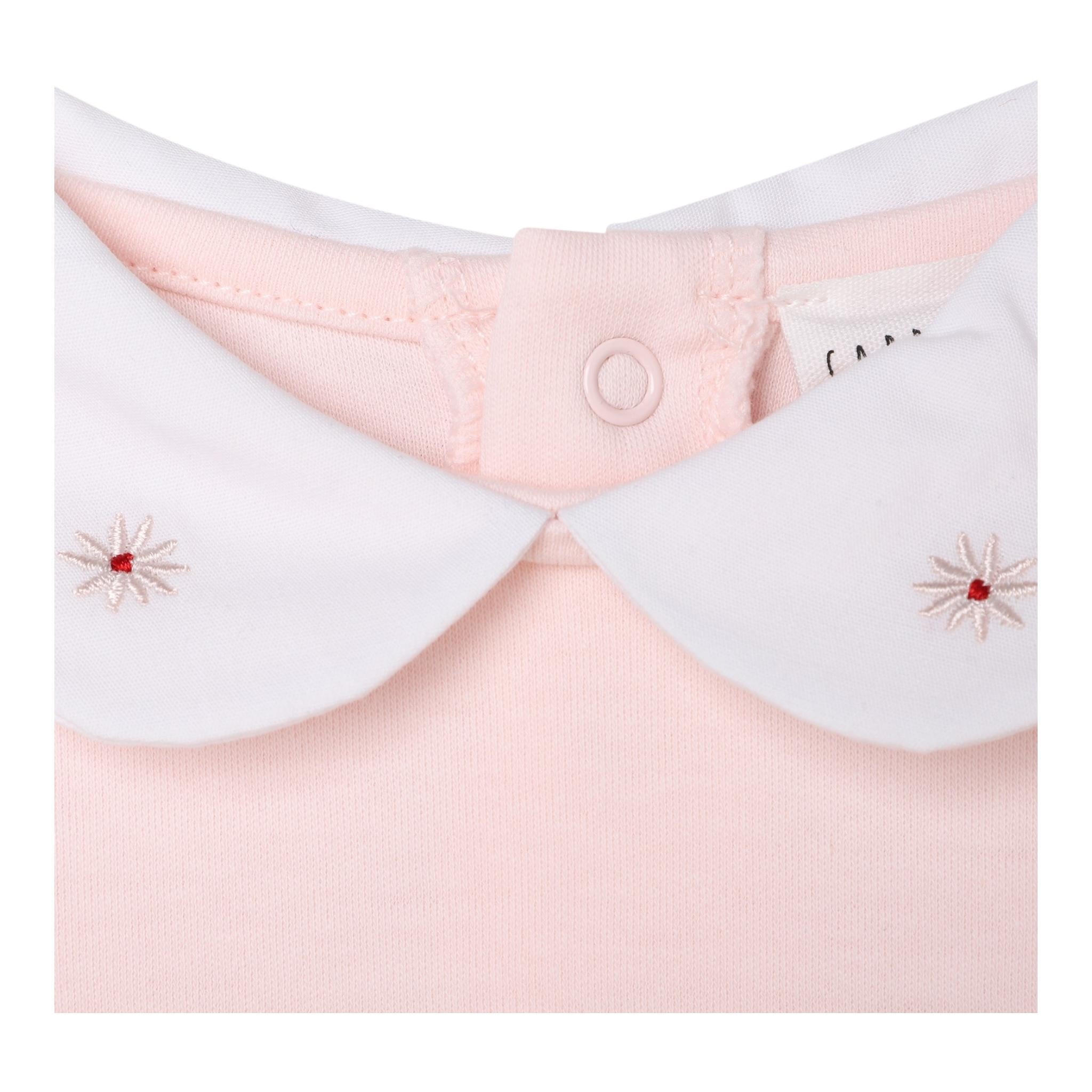CARRE'MENT BEAU shirt tinta unita con colletto in contrasto Rosa per Neonata Y05301 ROSA CARRE'MENT BEAU 