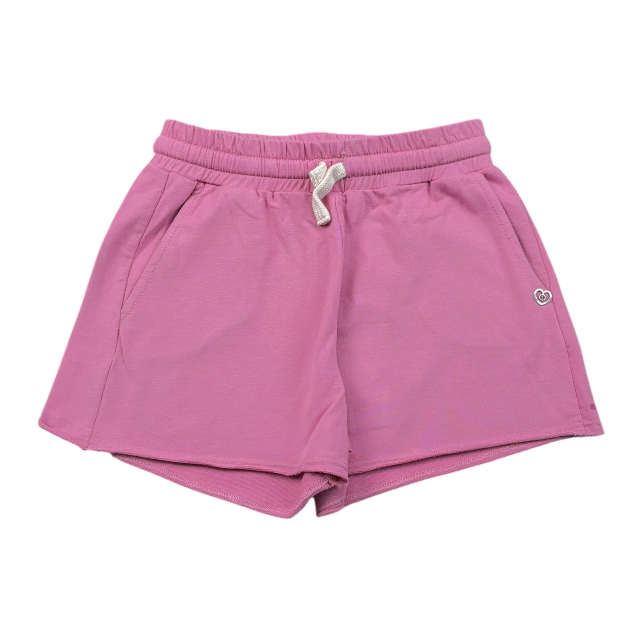 Please Short Tinta Unita con Elastico In Vita per Bambina RE00042G72X ROSA PLEASE 