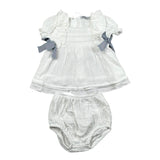 Babidu Completo 2 Pezzi Camicia-Coulotte Tinta Unita per Neonata 92495 BIANCO BABIDU 