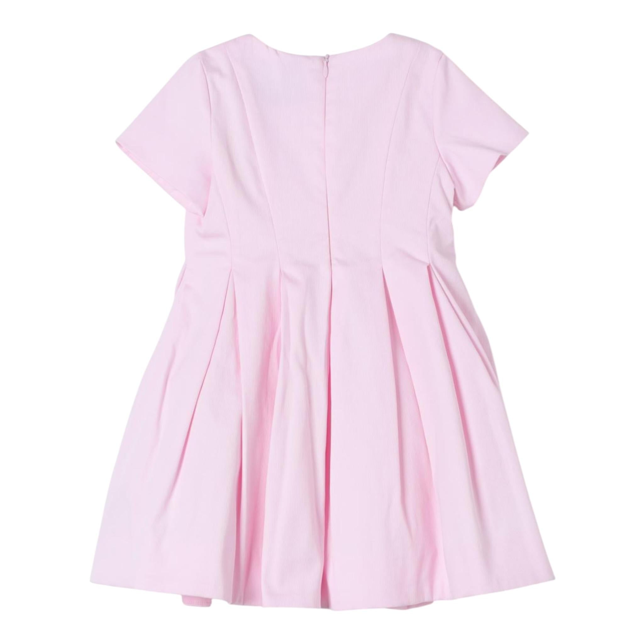 Simonetta Abito Giromanica Tinta Unita con Fiocchi per Neonata SU1041 ROSA SIMONETTA 