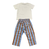 Never Too Completo 2 Pezzi T-Shirts-Pantalone Bianco Per Neonato