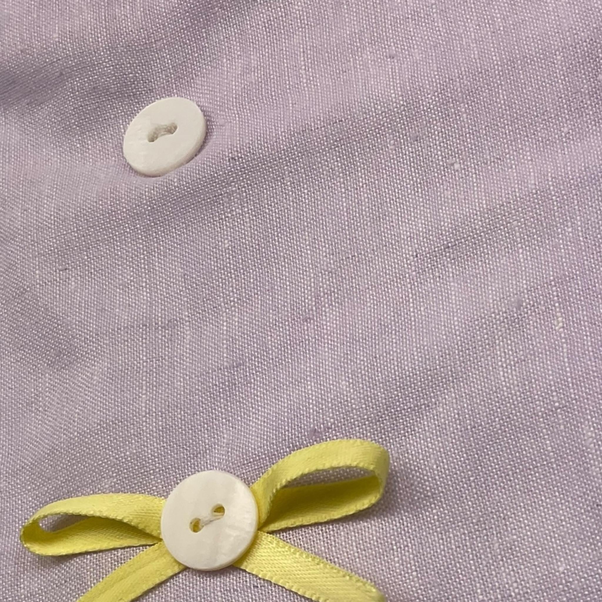 I Delfi Coperta Bicolore con Applicazioni per Neonata 25P5474 BIANCO/LILLA I DELFI 