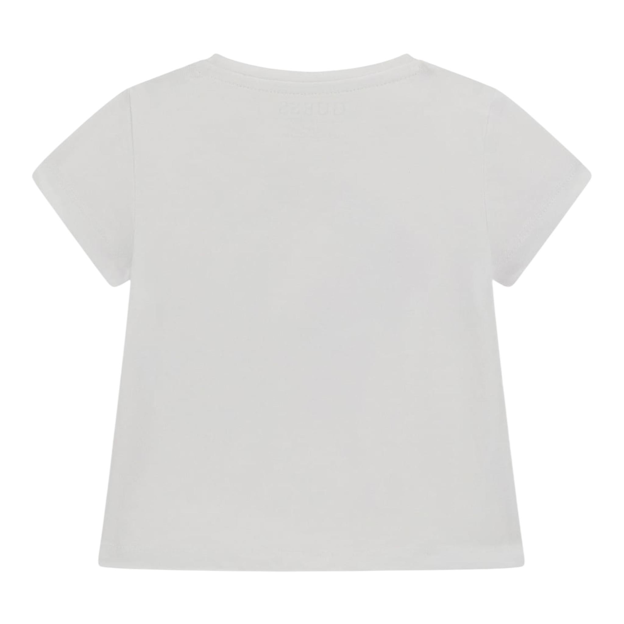 Guess T-Shirt Girocollo Tinta Unita con Stampa per Neonata K5GI08K6YW4 BIANCO GUESS 