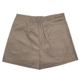 Monelli Kids Short Tinta Unita Con Elastico In Vita E Zip Beige Per Bambina