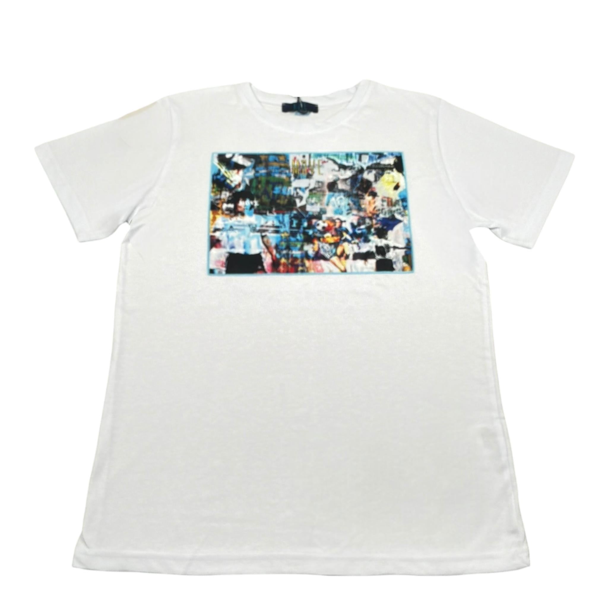 Move T-Shirt Girocollo Tinta Unita con Stampa per Bambino PRINTBIADIEGO BIANCO MOVE 