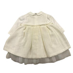 LALALU' abito manica lunga tinta unita con paillettes Panna per Bambina VTL008NJ PANNA LALALU' 