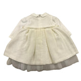 LALALU' abito manica lunga tinta unita con paillettes Panna per Bambina VTL008NJ PANNA LALALU' 