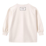 Dou Dou Felpa Chiusa Girocollo Tinta Unita per Bambina DW4A30 PANNA DOU DOU 