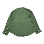 Saint Barth Camicia Tinta Unita con Colletto Coreano per Bambino LINEN VERDE SAINT BARTH 