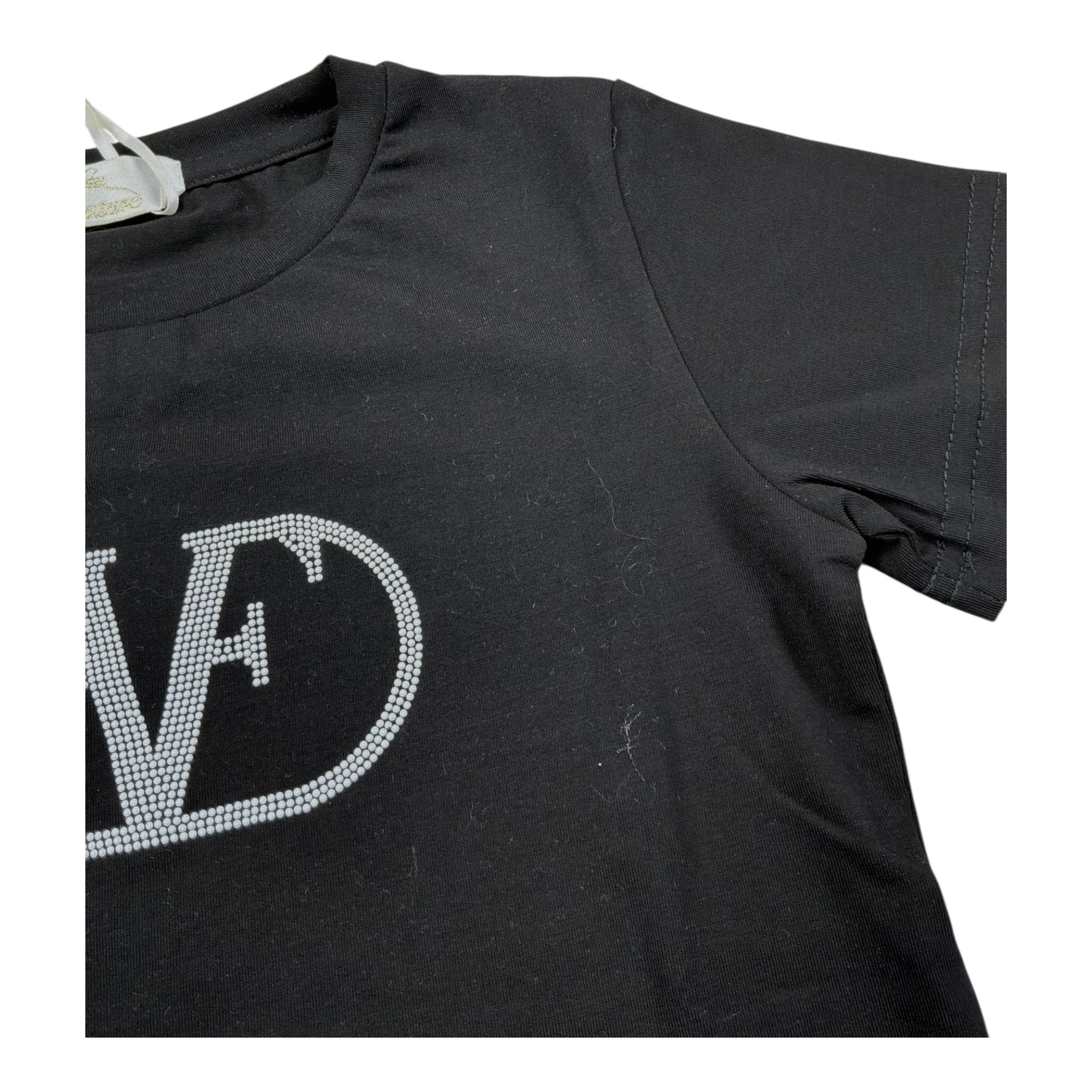 Fun & Fun T-Shirt Girocollo Tinta Unita con Stampa per Bambina FNCBTS14037 NERO FUN & FUN 