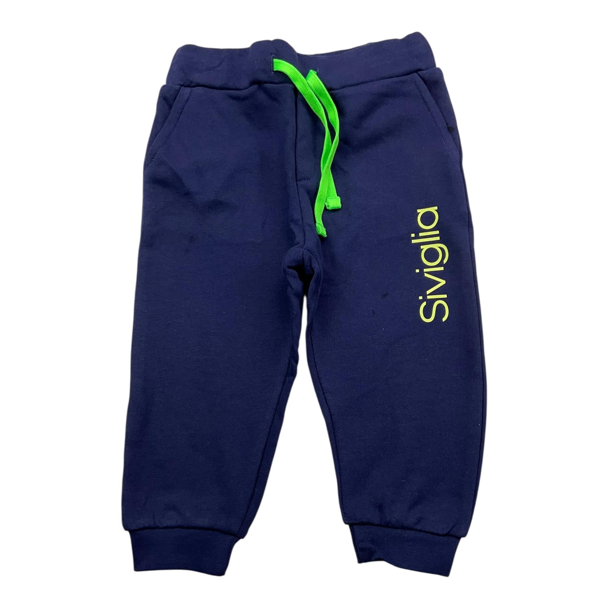 SIVIGLIA pantalone modello tuta tinta unita Blu per Neonato SVNPT16142 BLU SIVIGLIA 