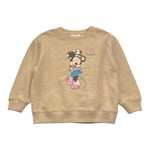 SAINT BARTH felpa girocollo tinta unita con stampa Beige per Bambina MINNIE BEIGE SAINT BARTH 