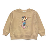 SAINT BARTH felpa girocollo tinta unita con stampa Beige per Bambina MINNIE BEIGE SAINT BARTH 