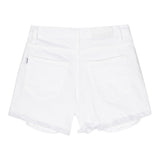 Msgm Short Tinta Unita Con Girovita Regolabile E Stampa Logo Bianco Per Bambina