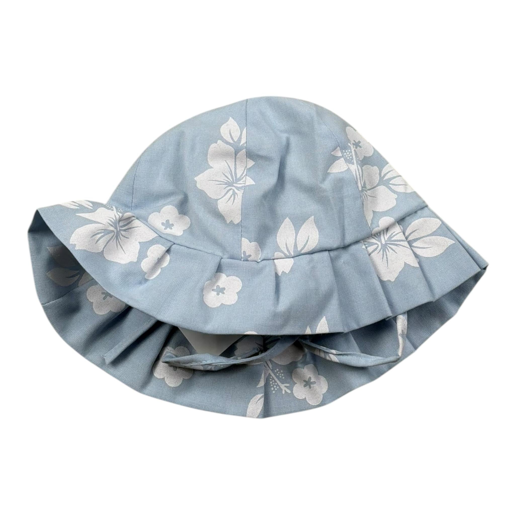 Le Bebe Cappello Tinta Unita con Stampe per Neonata LBG5914 AZZURRO LE BEBE 