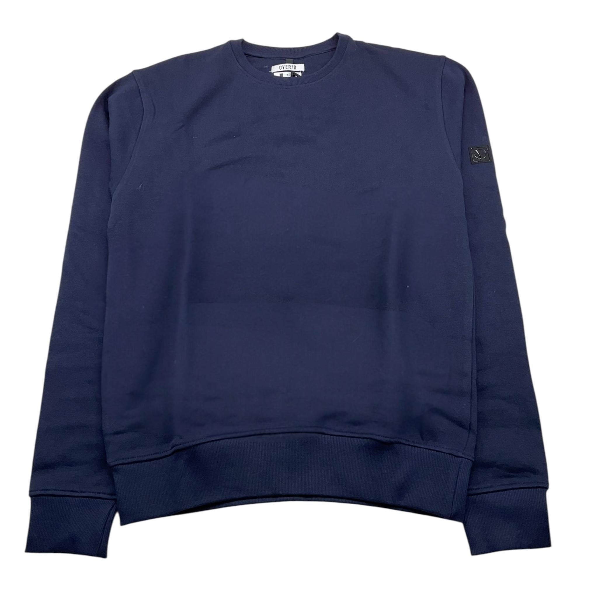 OVER-D felpa chiusa girocollo tinta unita Blu per Bambino OK1484SFL BLU OVER-D 