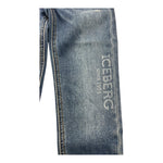 Iceberg Jeans Tinta Unita con Girovita Regolabile per Bambino PTICE4102B BLU ICEBERG 