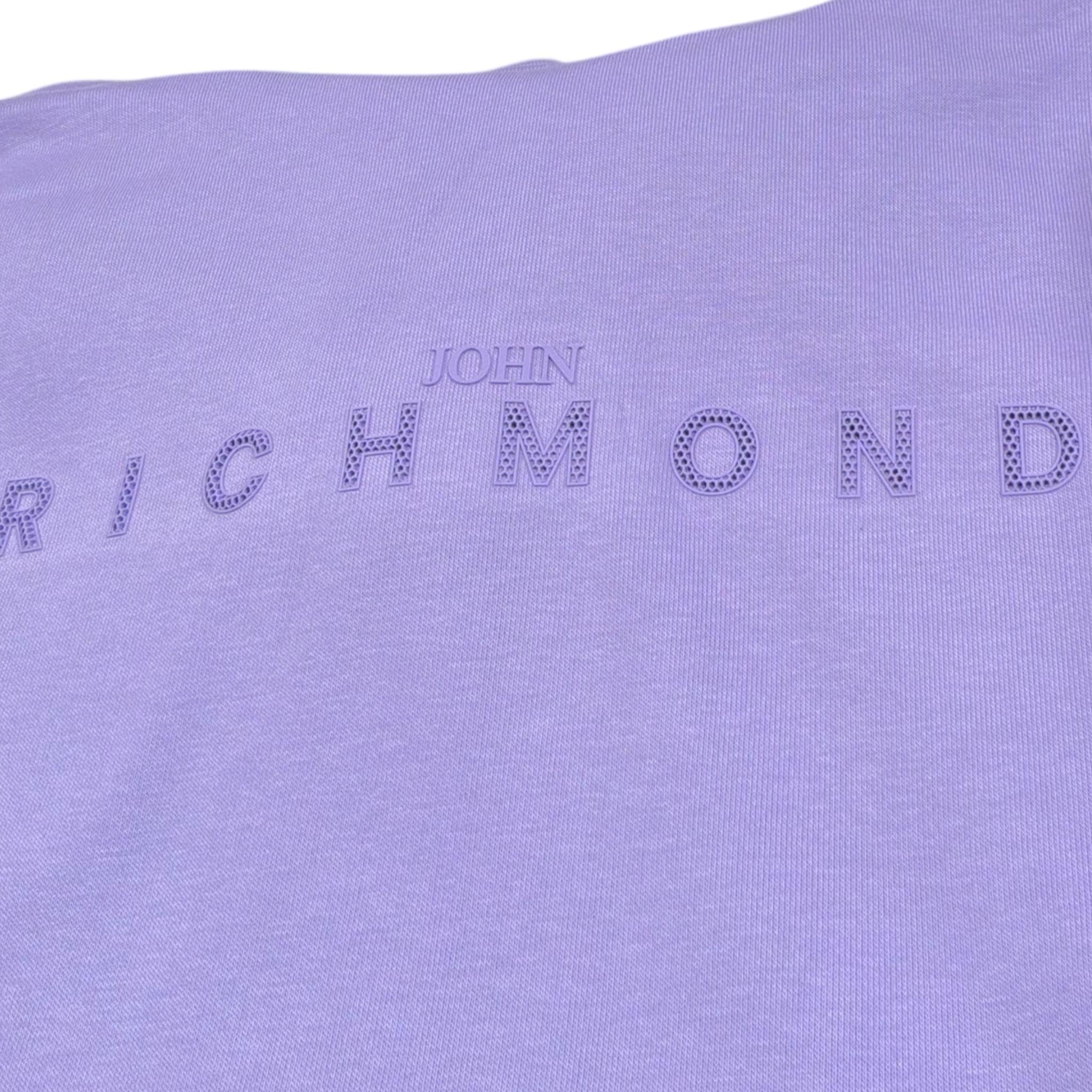 John Richmond Felpa Tinta Unita con Cappuccio E Stampa per Bambina RGP26006FE LILLA JOHN RICHMOND 