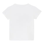 Liu Jo T-Shirt Girocollo Tinta Unita con Stampa E Brillantini per Neonata KA5093XX BIANCO LIU JO 