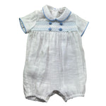 Le Bebe Pagliaccetto Mezza Manica Tinta Unita con Bottoni per Neonato LBB5406 BIANCO LE BEBE 