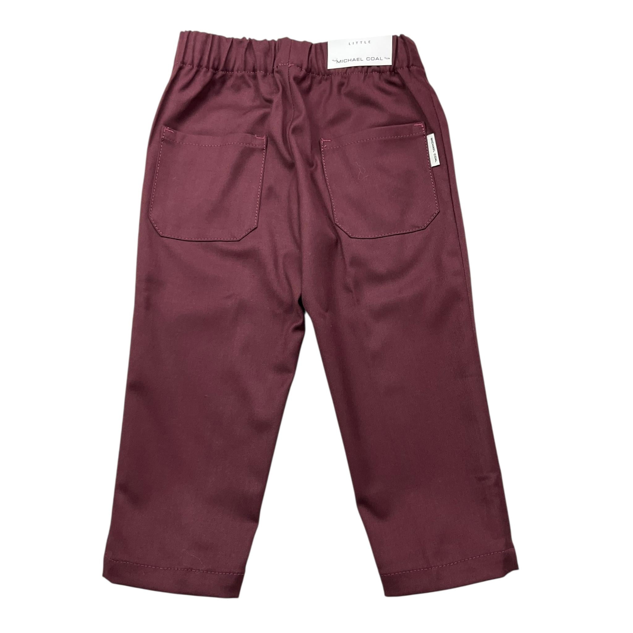 MICHAEL COAL pantalone inta unita con elastico in vita Bordeaux per Neonato LITTOM7157LF24 BORDEAUX MICHAEL COAL 