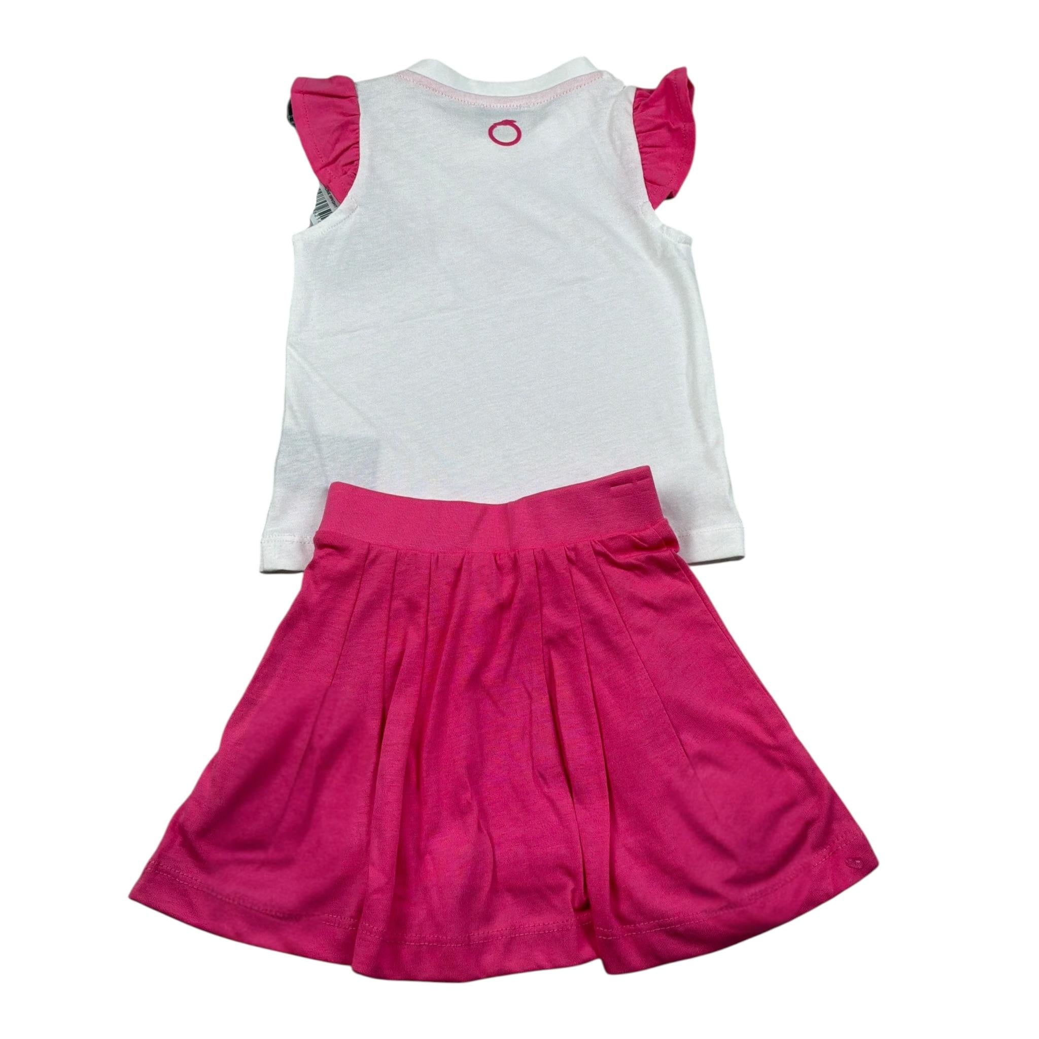 Trussardi Completo 2 Pezzi Canotta-Gonna Bicolore Bianco/Fuxia per Neonata TIP5006CJ BIANCO/FUXIA TRUSSARDI 