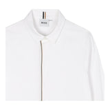 Boss Camicia Manica Lunga Tinta Unita con Logo per Bambino J52010 BIANCO BOSS 