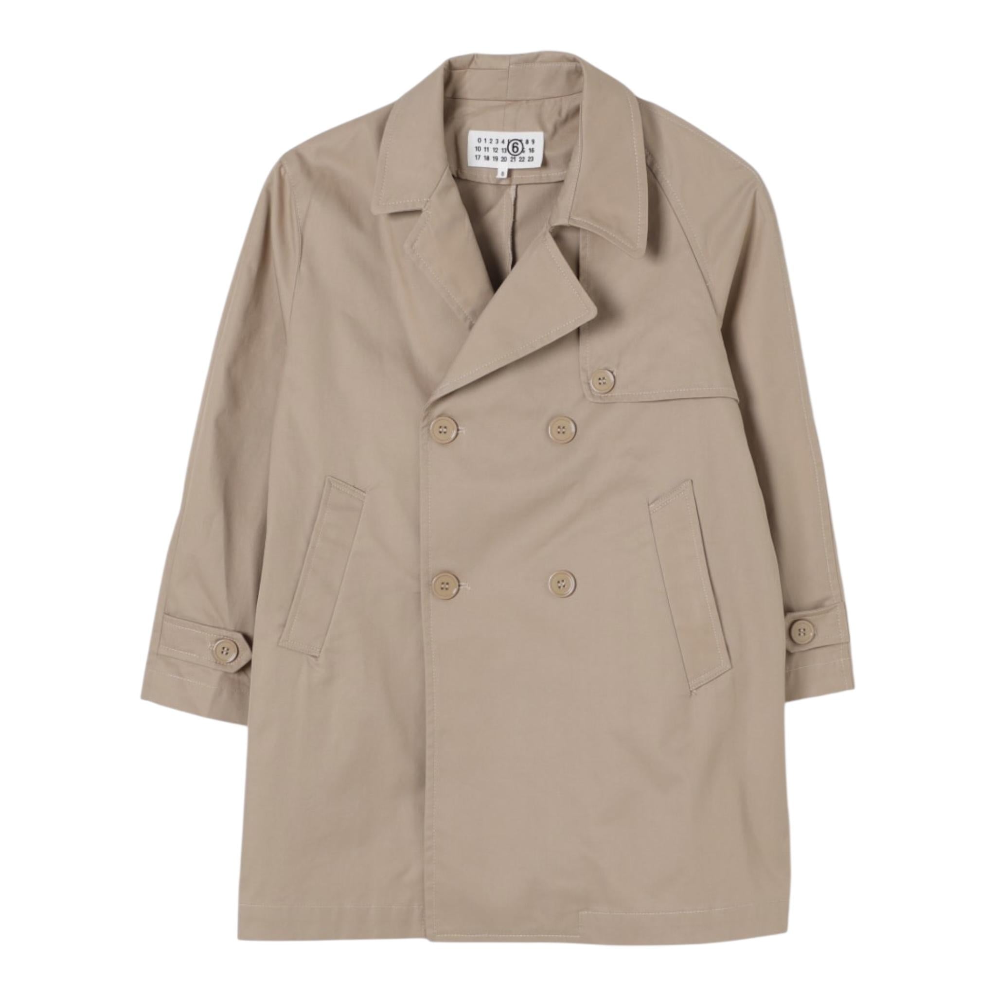 Maison Margiela Giacca Tinta Unita Modello Trench per Bambina M60721 BEIGE MAISON MARGIELA 