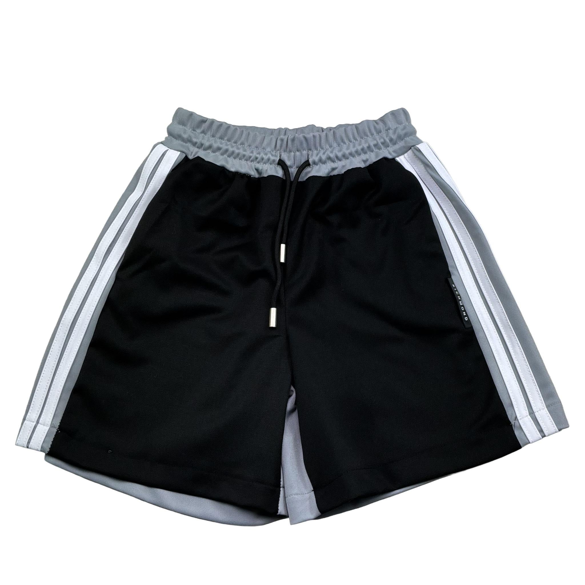 John Richmond Bermuda Bicolore con Elastico In Vita per Bambino RBP26109BE NERO/GRIGIO JOHN RICHMOND 