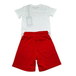 Refrigiwear Completo 2 Pezzi T-Shirt-Bermuda per Bambino 211DRMNS25J BIANCO/ROSSO REFRIGIWEAR 