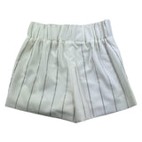 Patrizia Pepe Short Tinta Unita Con Elastico In Vita E Strass Bianco Per Bambina