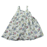 M+E' Abito Giromanica Tinta Unita Fantasia Floreale per Bambina UE1730J BIANCO M+E' 
